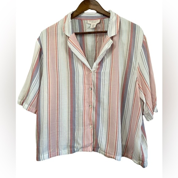 Sincerely Jules Striped Boxy Button Down Shirt - Picture 3 of 5